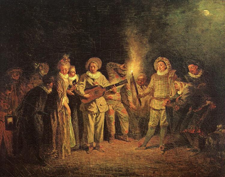 Jean-Antoine Watteau Love in the Italian Theatre oil painting image